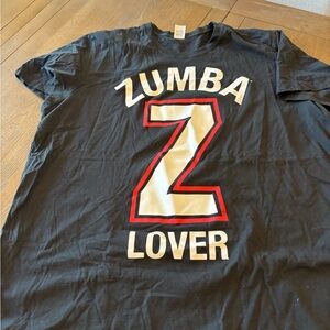 Zumba Fitness Black Tee with White Print